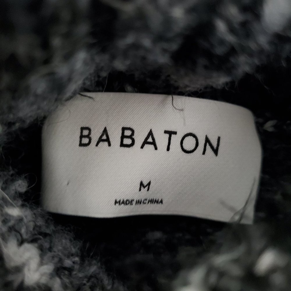 BABATON | Aritzia Black White Grey Titus Alpaca Wool Turtleneck Sweater (M) - Picture 7 of 12